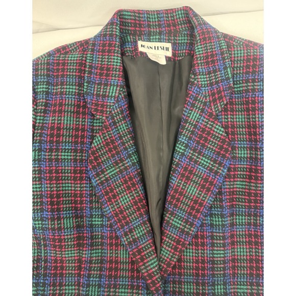 Vintage Joan Leslie Blazer Jacket Womens Size 16P Petite Wool Blend 80s - Picture 7 of 11